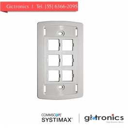 108168584 Systimax Face Plate de 6 Puertos M Series SGL