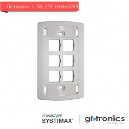 108168584 Systimax Face Plate de 6 Puertos M Series SGL 108168584 Systimax Face Plate de 6 Puertos M Series SGL