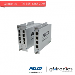 FUMS-FFX4TX4 Pelco Conmutador Ethernet, modulos FSFP, 10/100 Mbps, 4 puertos electricos y 4 puertos opticos 