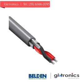 5300FE Belden Cable Multiconductor 2X18, con aislamiento de polipropileno, blindaje Beldfoil y cubierta de PVC 