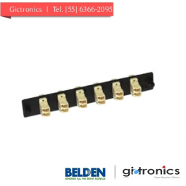 AX101741 Belden  Panel de 12 Adaptadores de Fibra Optica para conectores LC duplex multimodo, color negro