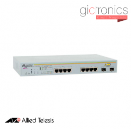 AT-GS950/8POE-10 Allied Telesis 8 Puertos GIG   WebSmart POE INTERRUPTOR CON 2 SFP