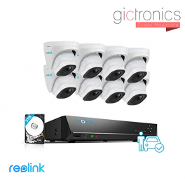 RLK16-800D8 Reolink Kit de seguridad de 24/7, en 4K Ultra HD, NVR de 16 canales, grabacion de audio, alimentacion Ethernet.