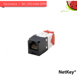 NK5E88MBL Netkey Jack Cat 5e Flat Negro