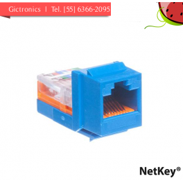 NK5E88MBUY Netkey Jack Cat 5e Flat Azul