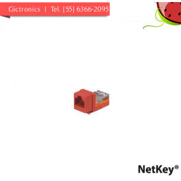 NK5E88MRD Netkey Jack Cat 5e Flat Rojo